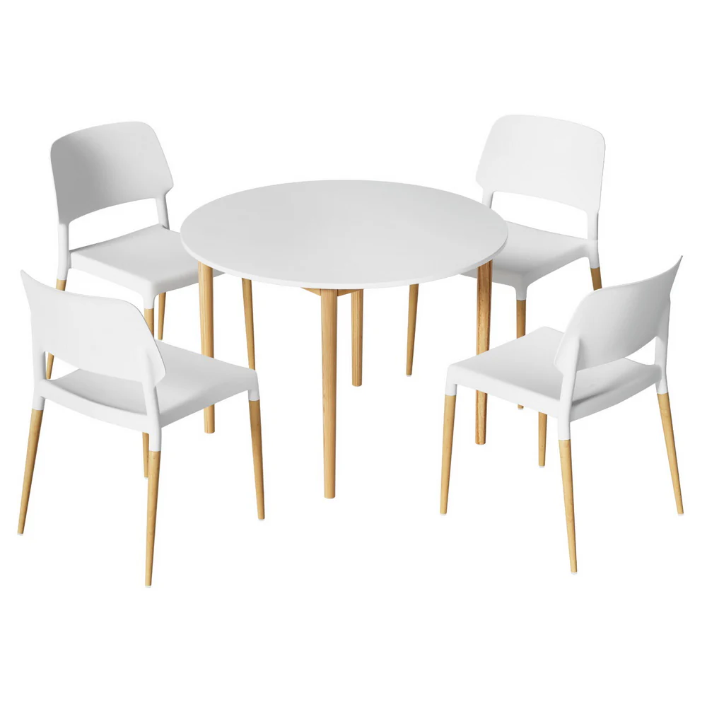 1 Artiss Dining Table and 4 Chairs Set