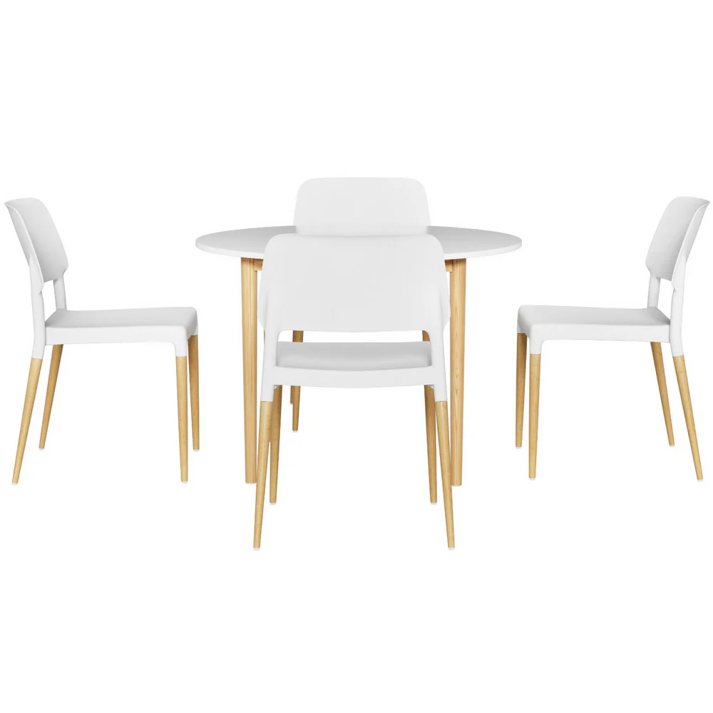 1 Artiss Dining Table and 4 Chairs Set - Image 3