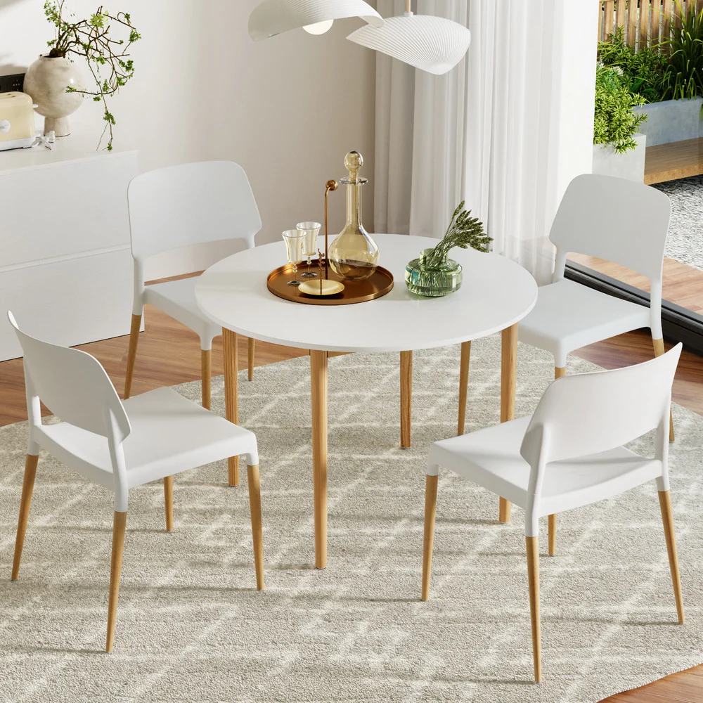 1 Artiss Dining Table and 4 Chairs Set - Image 7