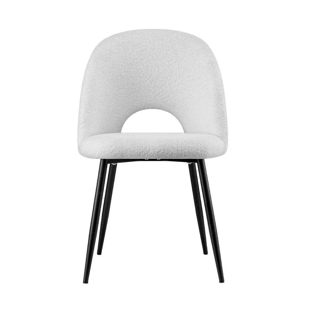 1 Set of 4 Artiss Dining Chair Boucle Sherpa - Image 3