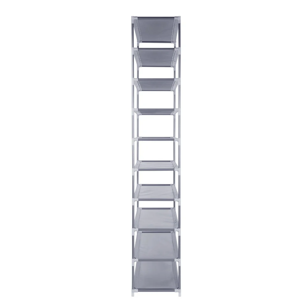 Artiss 10-Tier Shoe Rack Stackable 50 Pairs Grey - Image 5