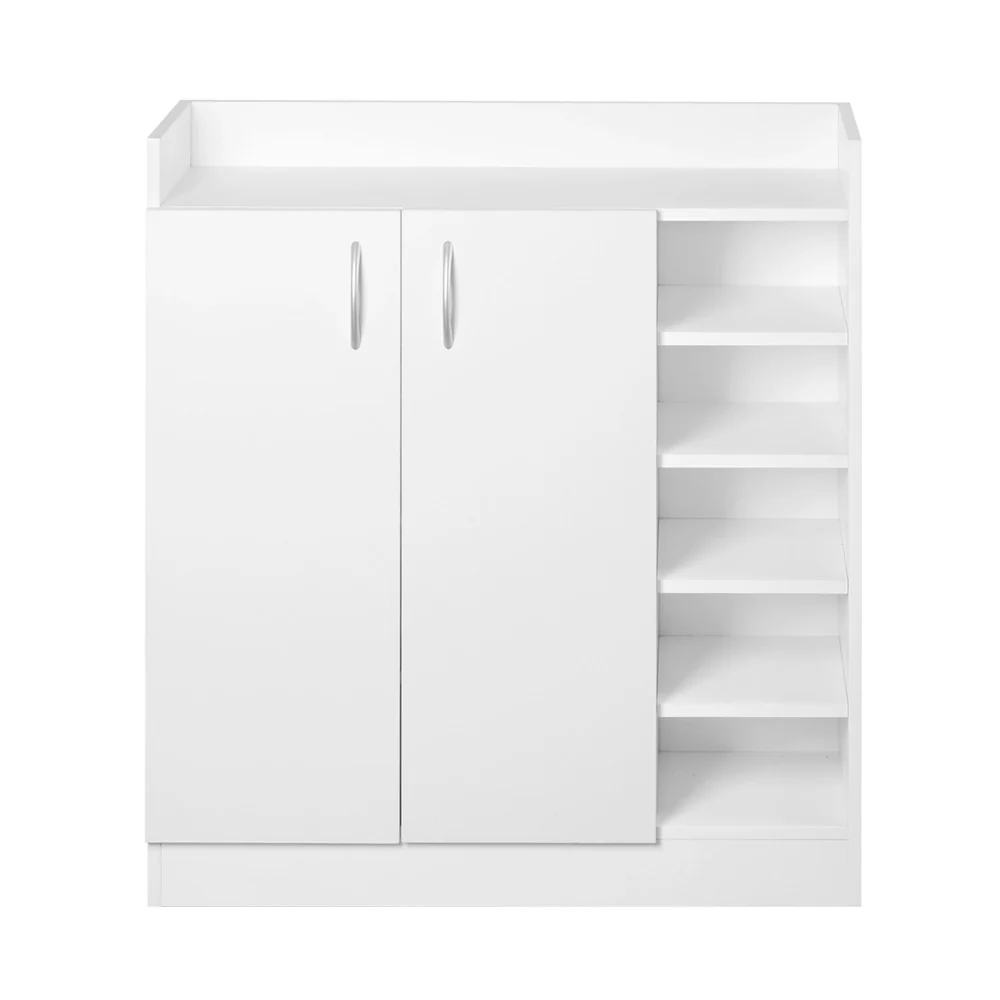 Artiss Shoe Rack Cabinet 21 Pairs Adjustable Shelves White Clair - Image 4