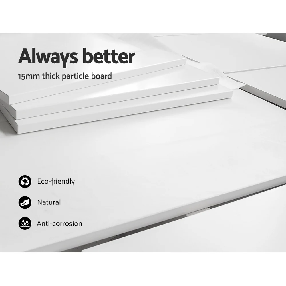 Artiss Bookshelf Set of 3 - VENA White - Image 7