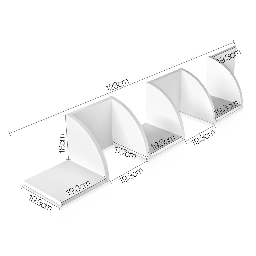 Artiss Wall Shelf Corner Floating 5-Tier White - Image 7