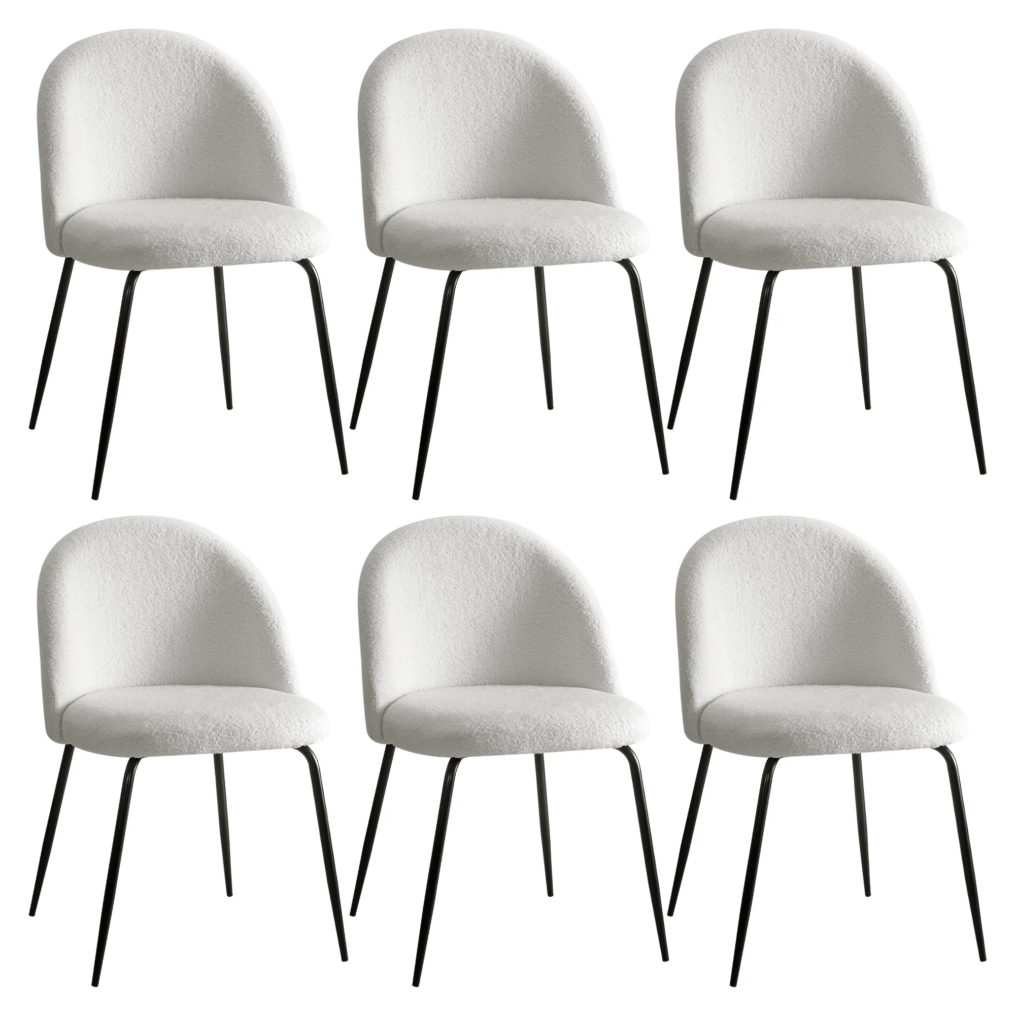 6x Dining Chairs White - Image 2