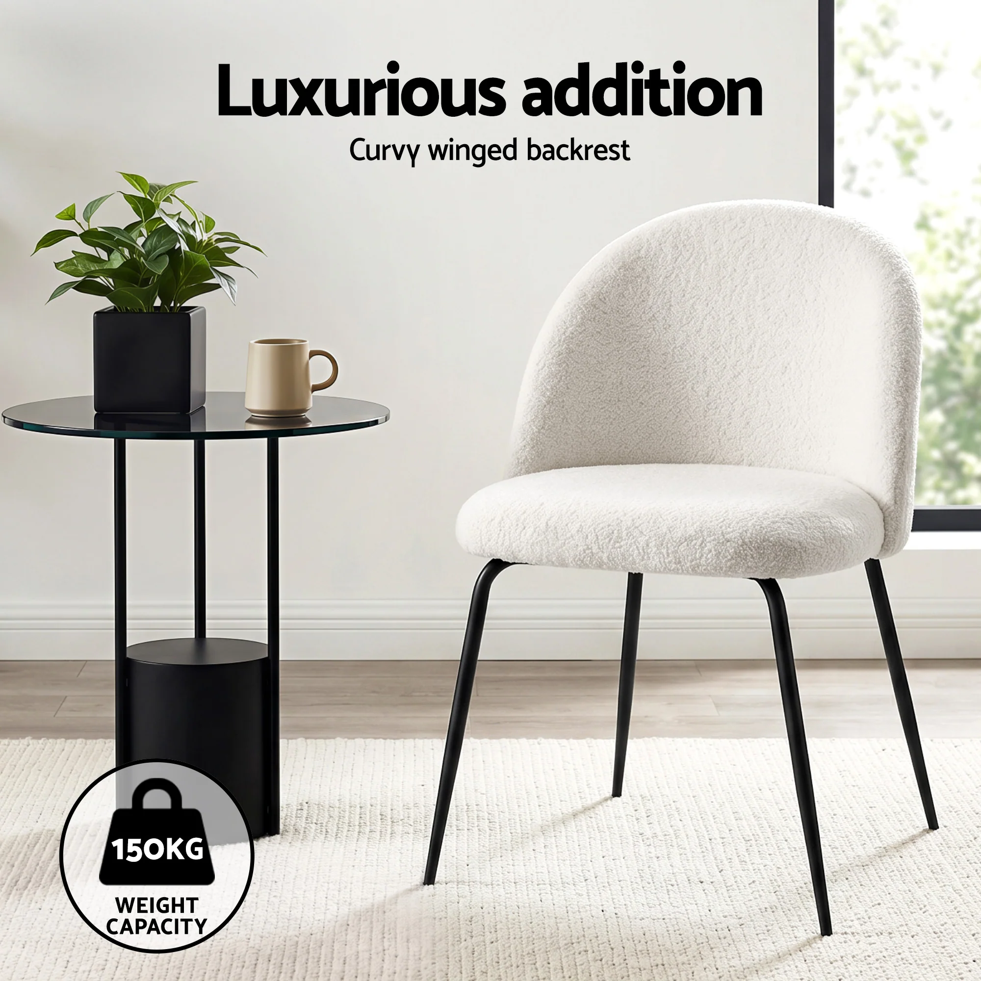 6x Dining Chairs White - Image 7