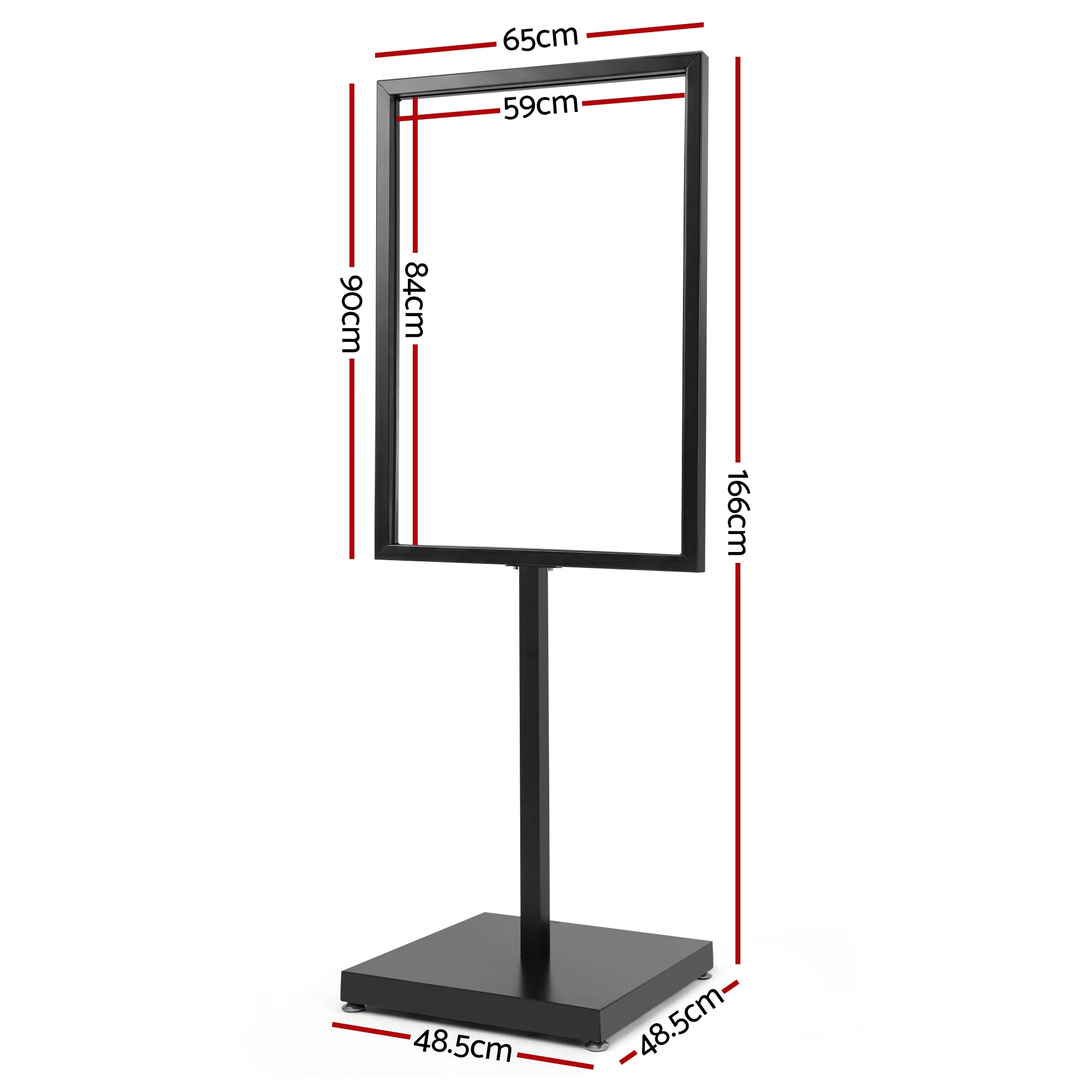 A1 Frame Pedestal Sign Holder Poster Stand Display Board Double Sided 60x90cm - Image 2