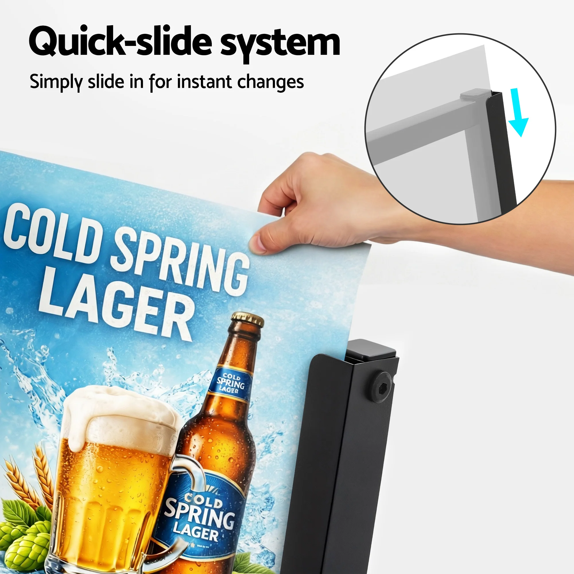 A1 Frame Sign Stand Single Sided Poster Display Board Outdoor Advertising 60x90cm - Image 5