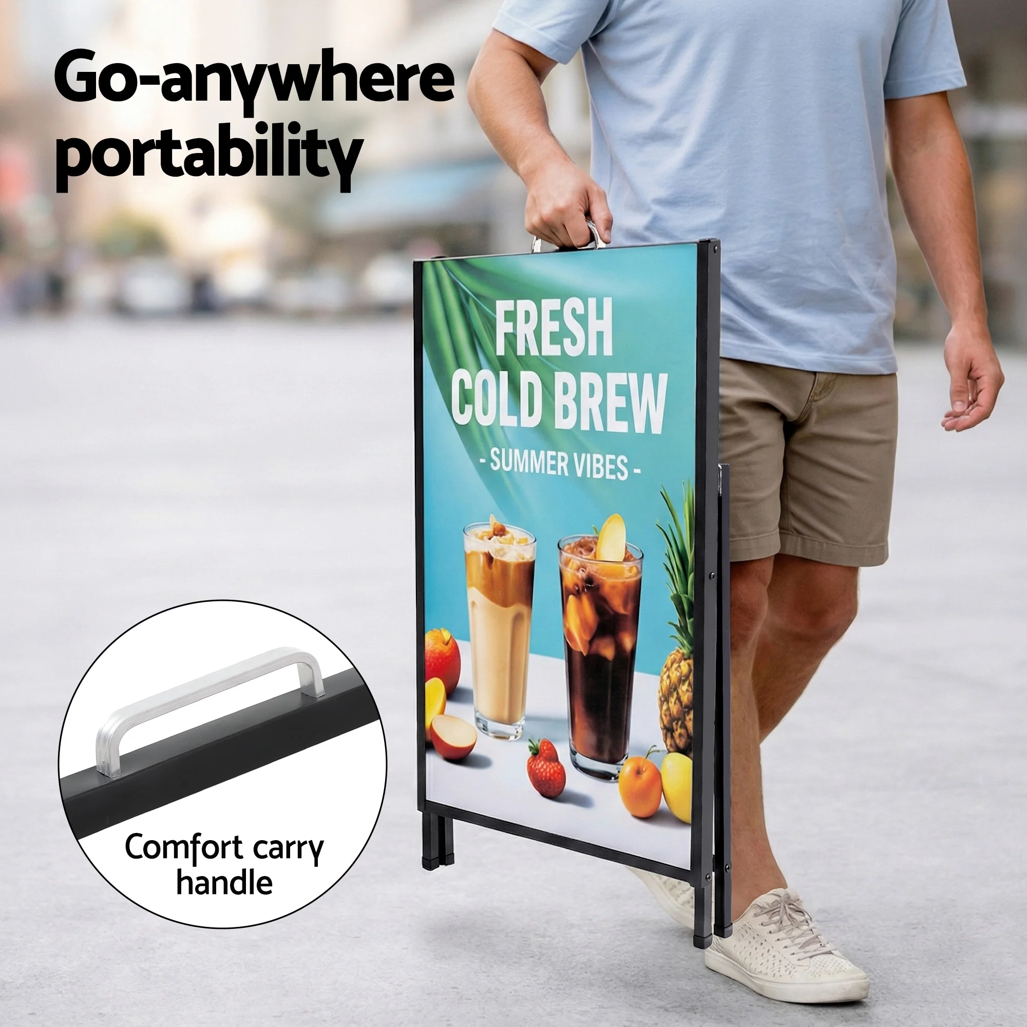 A1 Frame Sign Stand Single Sided Poster Display Board Outdoor Advertising 60x90cm - Image 6