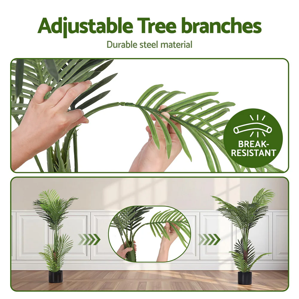 Artiss 100cm Artificial Palm Tree Faux Trees Indoor Decor Artificial Plants Lifelike Plant - Image 4