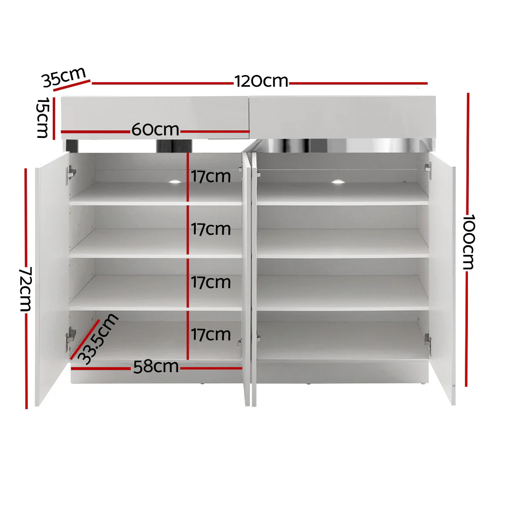 Artiss Shoe Rack Cabinet Storage Cupboard 24 Pairs - Lydia - Image 3