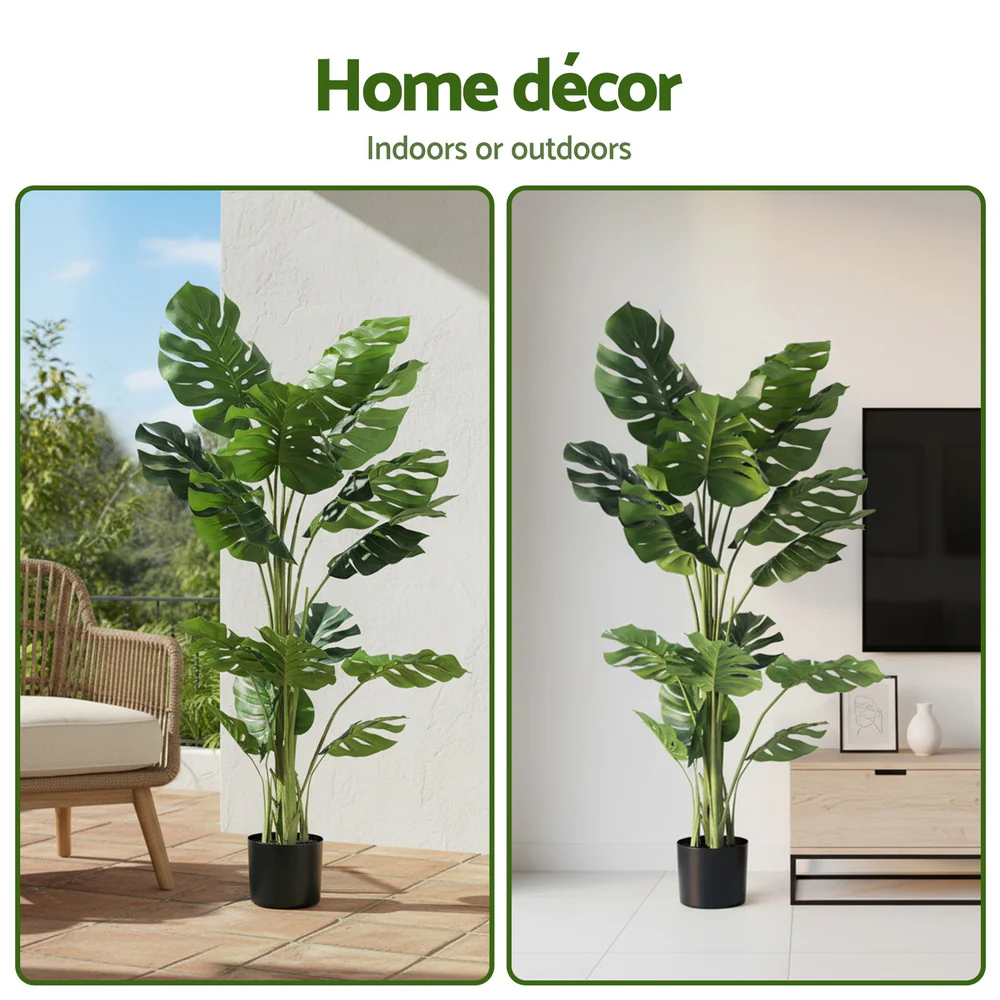 Artiss 140cm Artificial Monstera Tree Faux Trees Indoor Decor Artificial Plants Lifelike Plant 1.4M - Image 6