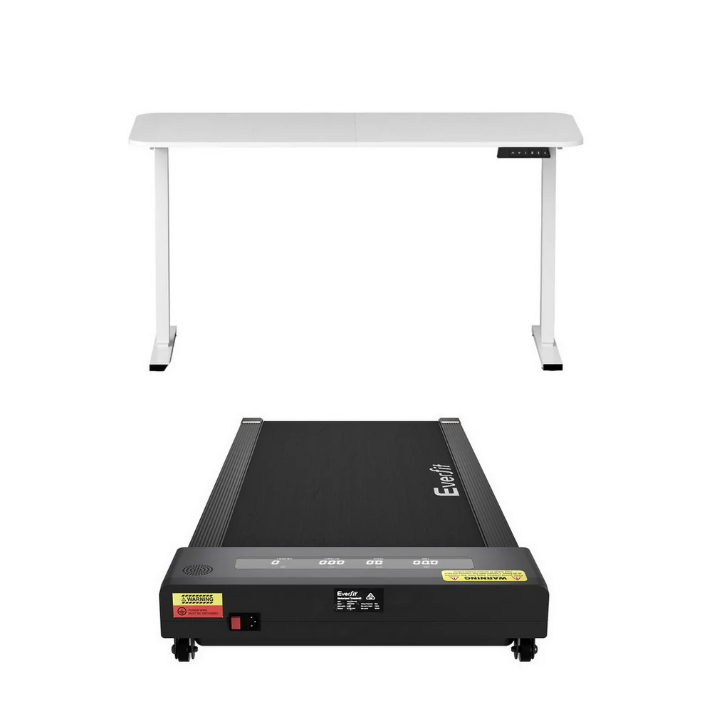 Artiss 140cm Automatic Standing Desk with 400mm Electric Walking Pad Treadmill White Black - Image 3