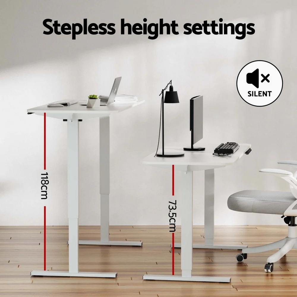 Artiss 140cm Automatic Standing Desk with 400mm Electric Walking Pad Treadmill White Black - Image 5