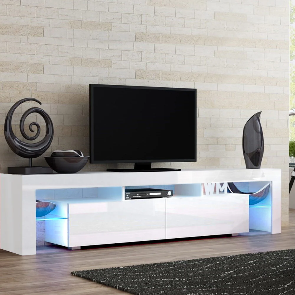 Artiss Entertainment Unit TV Cabinet LED 189cm White Elo - Image 8