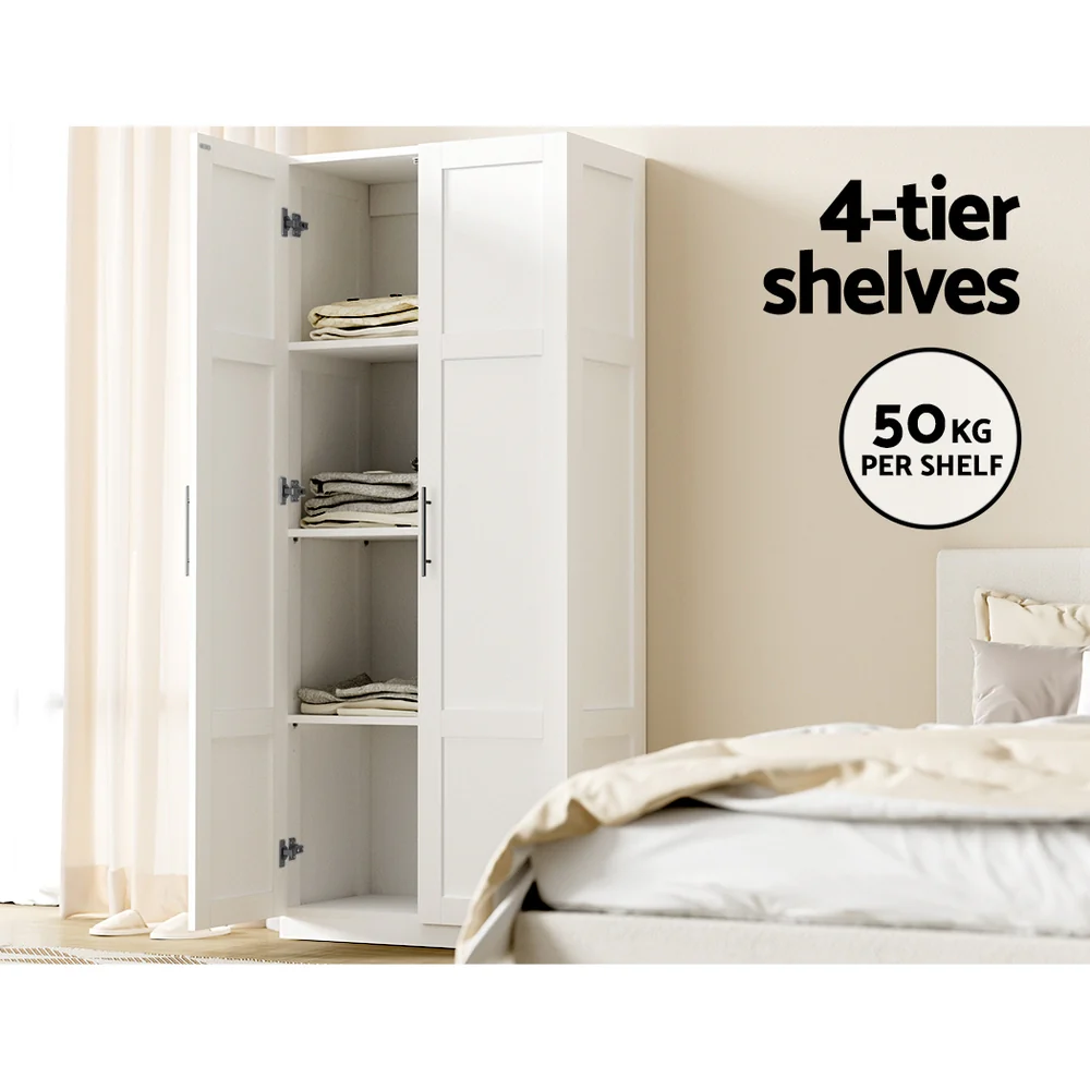 Artiss 2 Door Buffet Sideboard Cupboard Cabinet Pantry White - Image 6