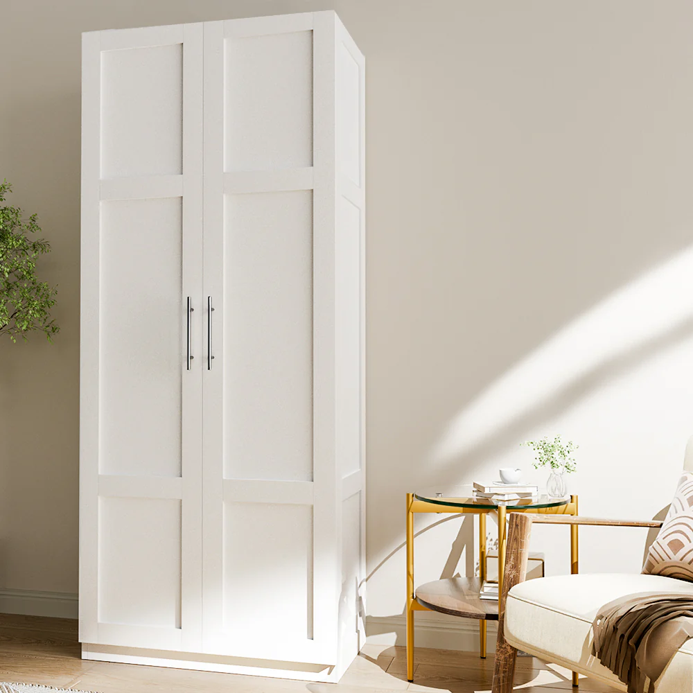 Artiss 2 Door Buffet Sideboard Cupboard Cabinet Pantry White - Image 8