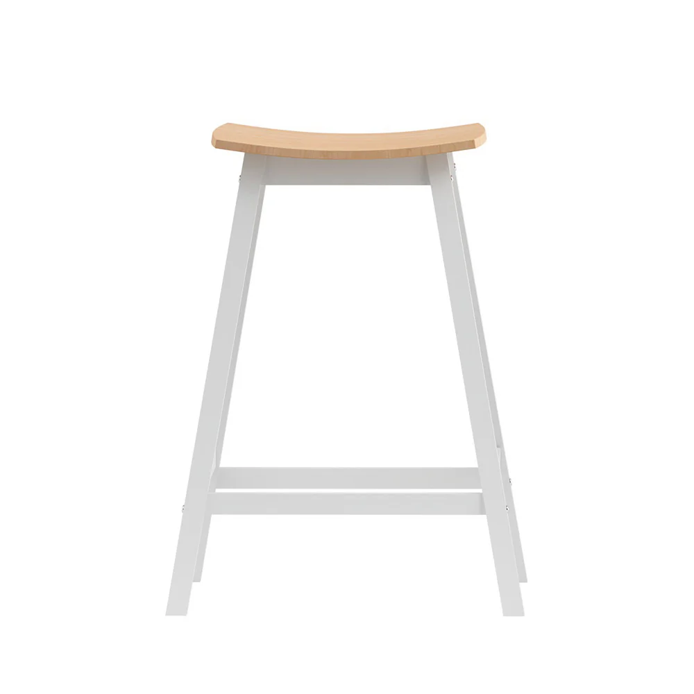 Artiss 2x Bar Stools Wooden Chairs Oak - Image 3