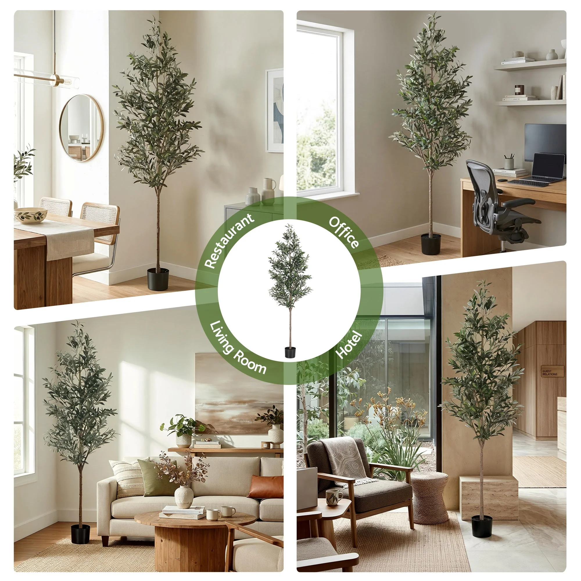 Artiss 210cm Artificial Olive Tree Faux Trees Indoor Decor Artificial Plants Lifelike Plant 2.1M - Image 7