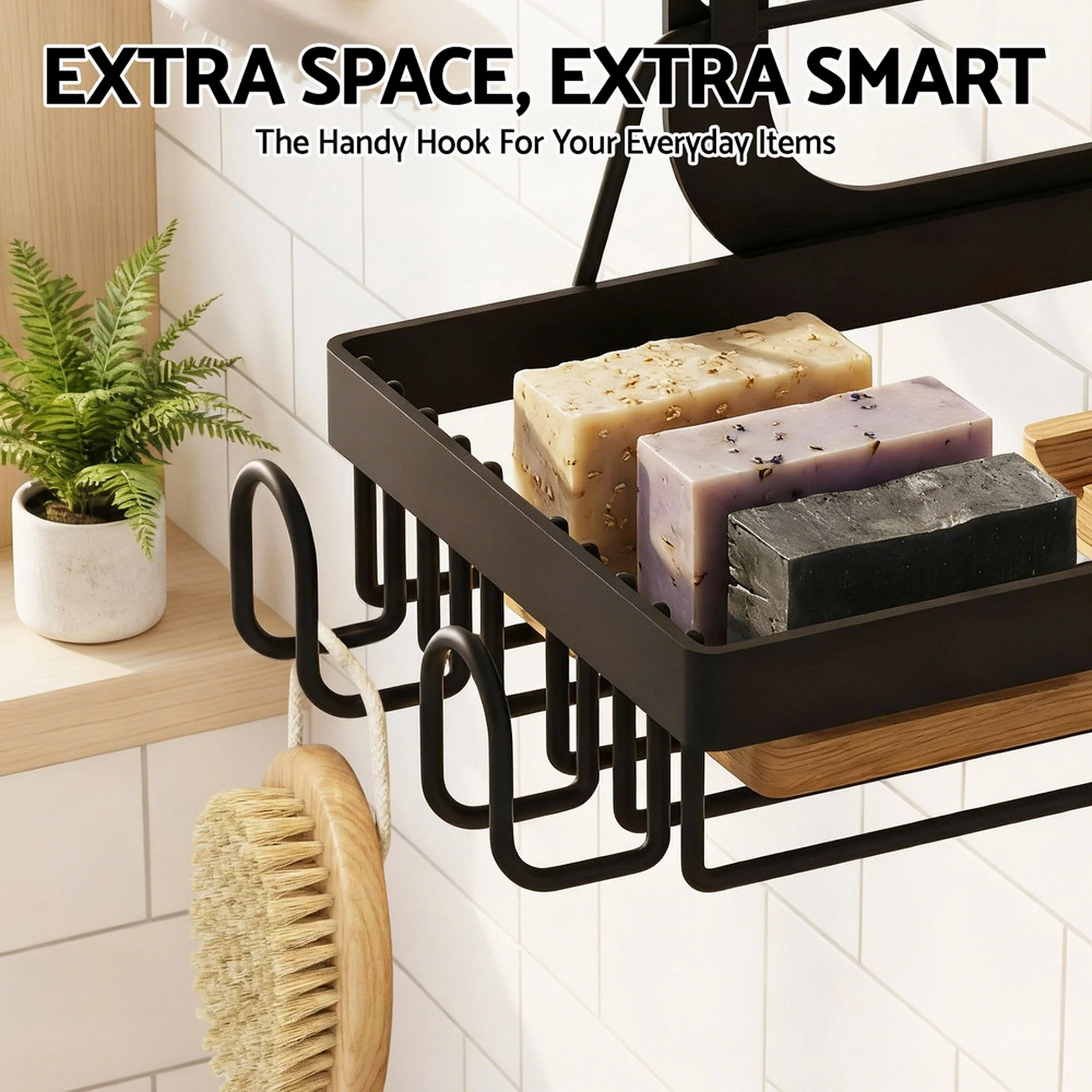Artiss 2X 3 Tier Over The Door Shower Caddy Hanging Bathroom Storage Organizer - Image 7