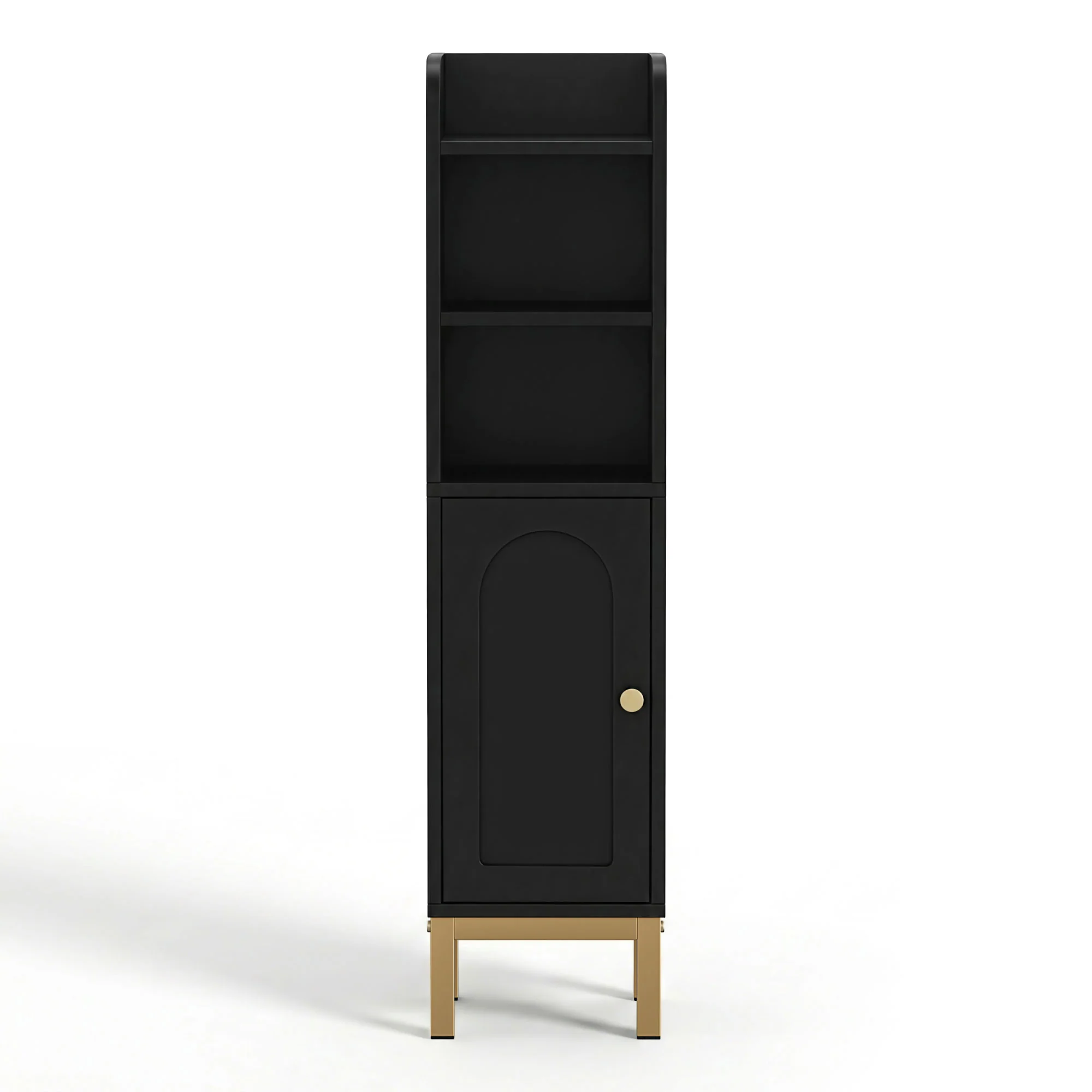Artiss 2X Bathroom Storage Cabinet Floor Organizer Toilet Corner Adjustable Black - Image 4