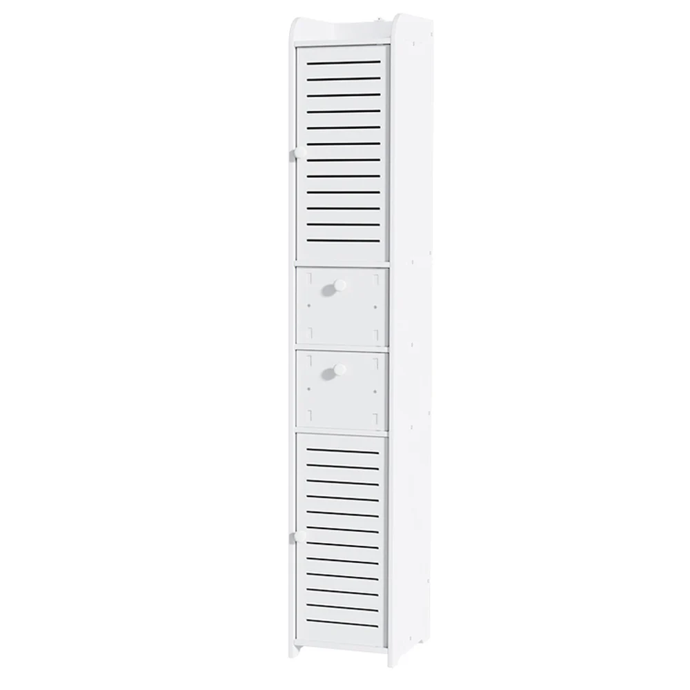 Artiss 2X Bathroom Toilet Storage Cabinet Laundry Tallboy Cupboard - Image 2