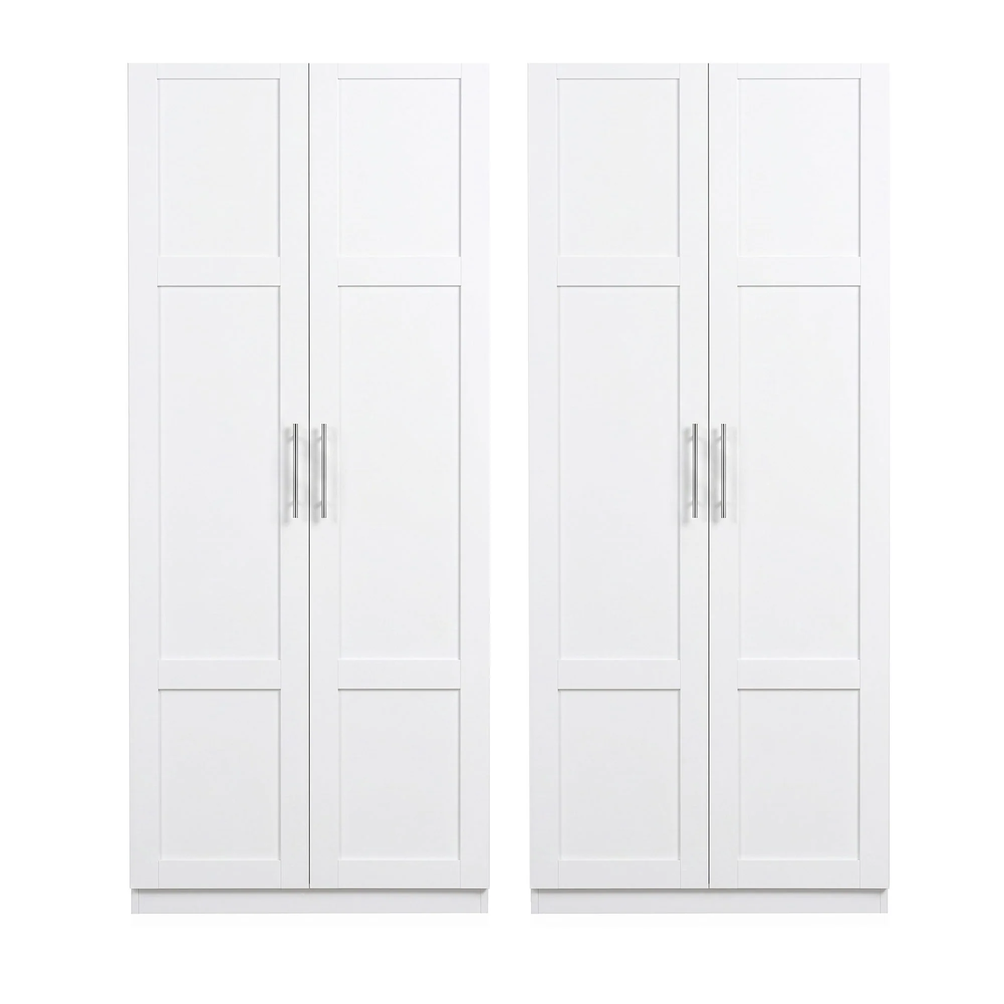 Artiss 2x Buffet Sideboard Cabinet Pantry Hutch Kitchen Storage Organiser White - Image 4