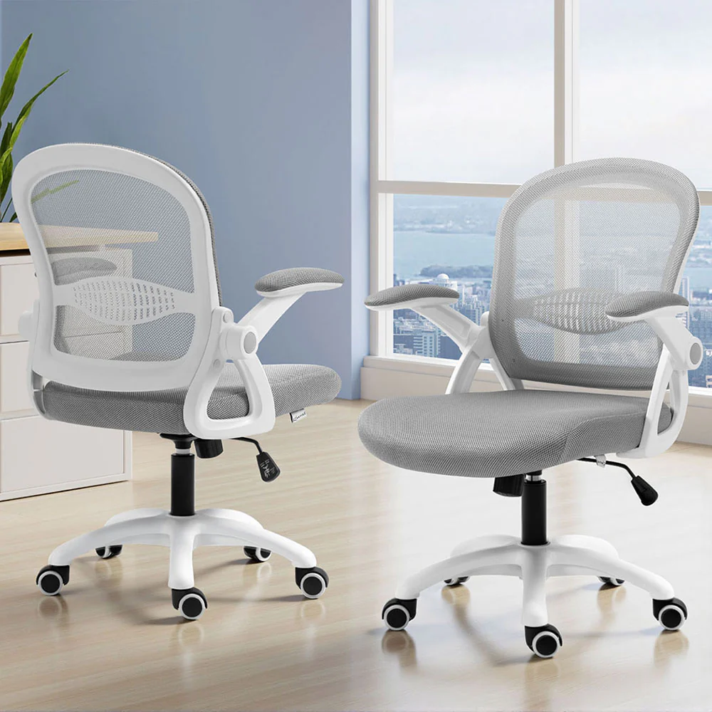 Artiss 2x Mesh Office Chair Computer Gaming Desk Chairs Work Study - Image 7