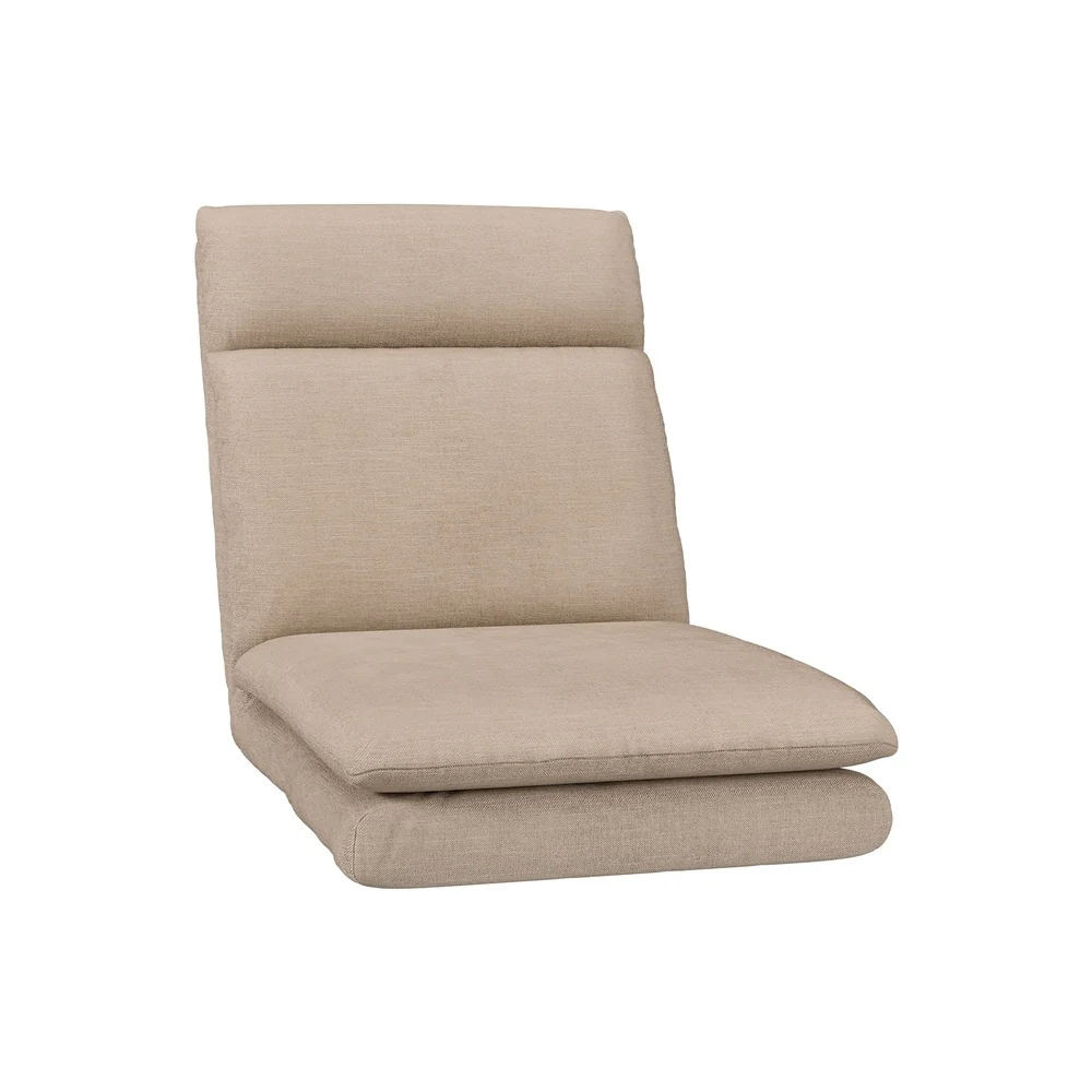 Artiss 2XFloor Chair Sofa Linen Beige - Image 2