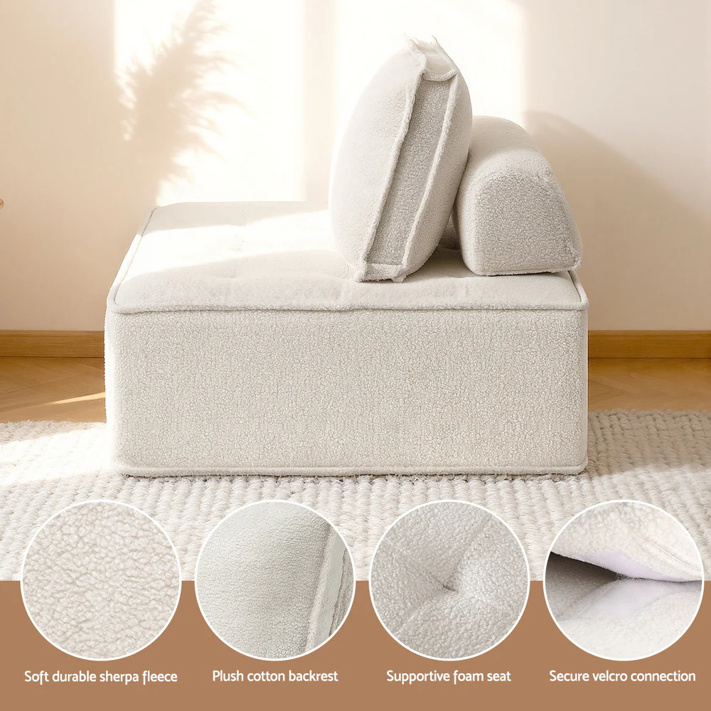 Artiss 3 Floor Sofa Lounge Chair with Pillow - Image 6