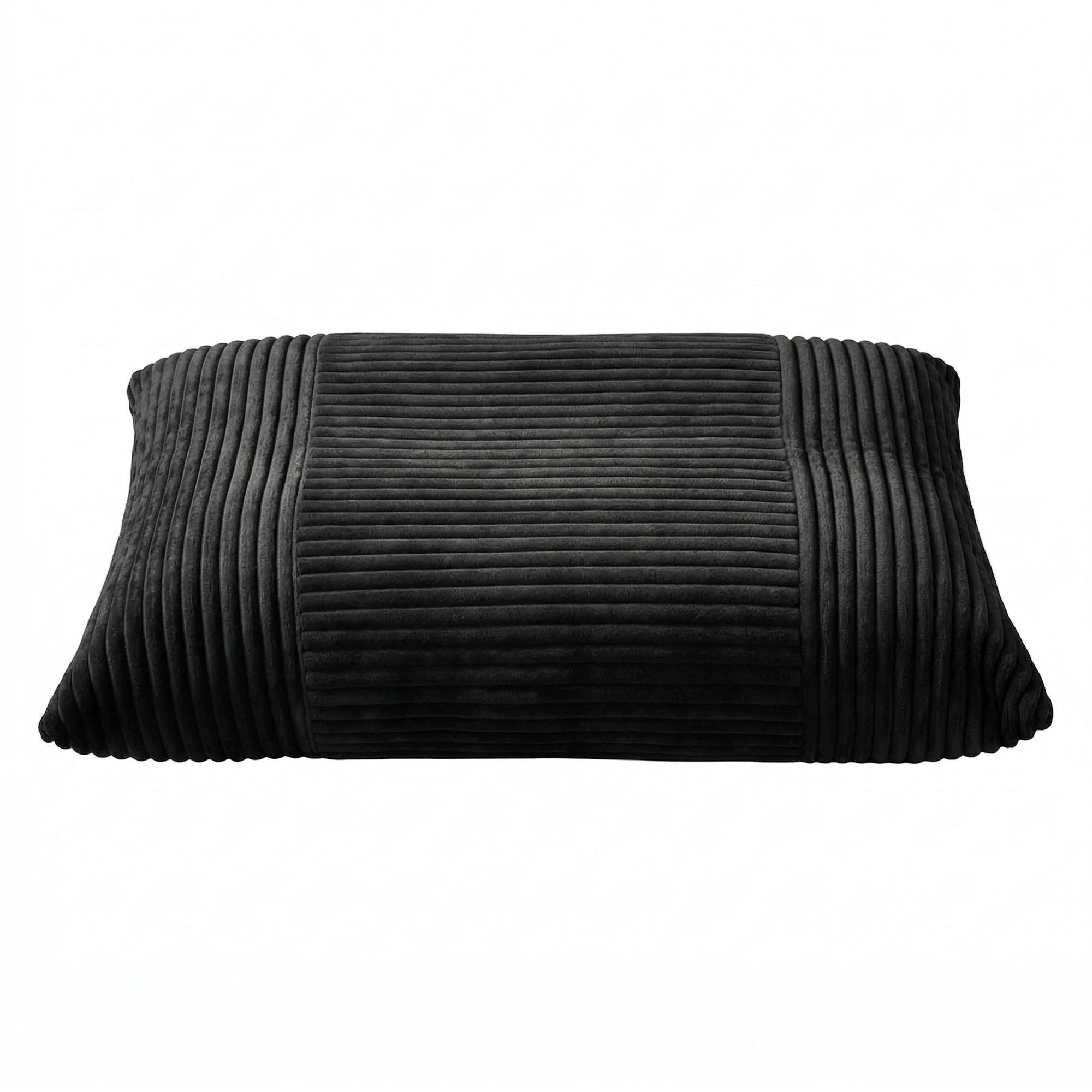 Artiss 3-in-1 Bean Bag Chair for Living Room Convertible Floor Sofa Dark Grey - Image 4