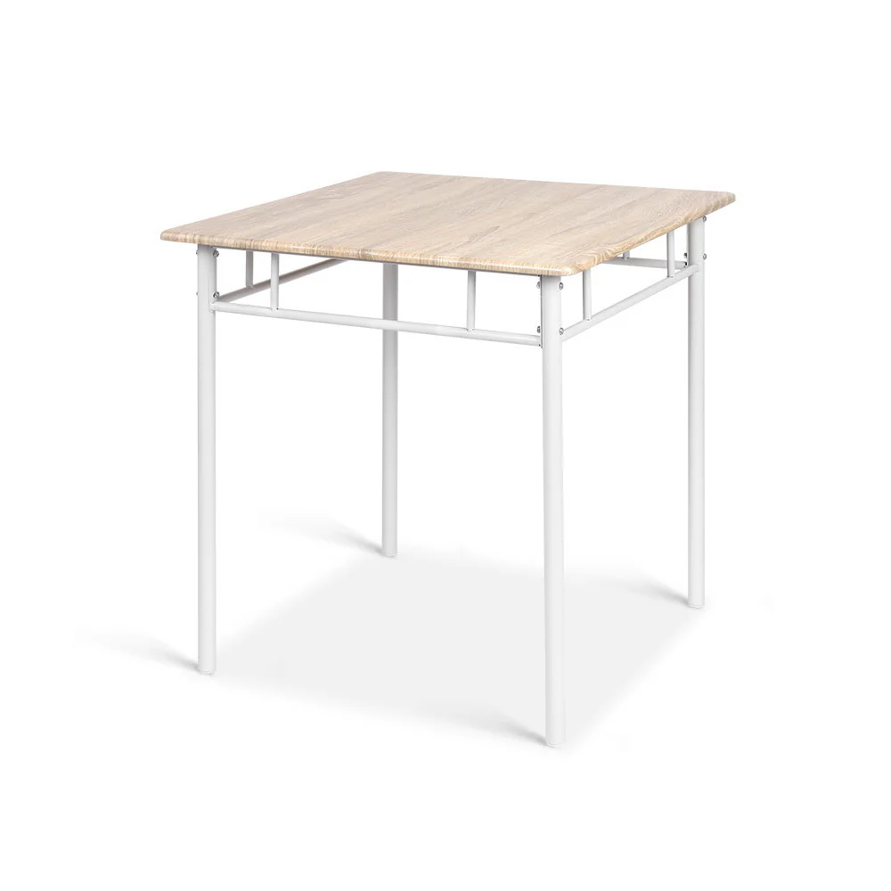 Artiss Dining Table And Chairs Set fo 3 Oak - Image 3