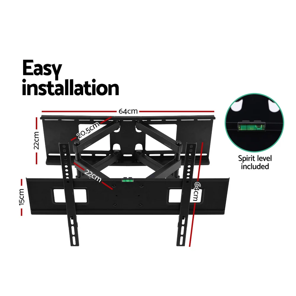 Artiss 32-70 TV Wall Mount Full Motion Dual Arm 180? Swivel Tilt - Image 2