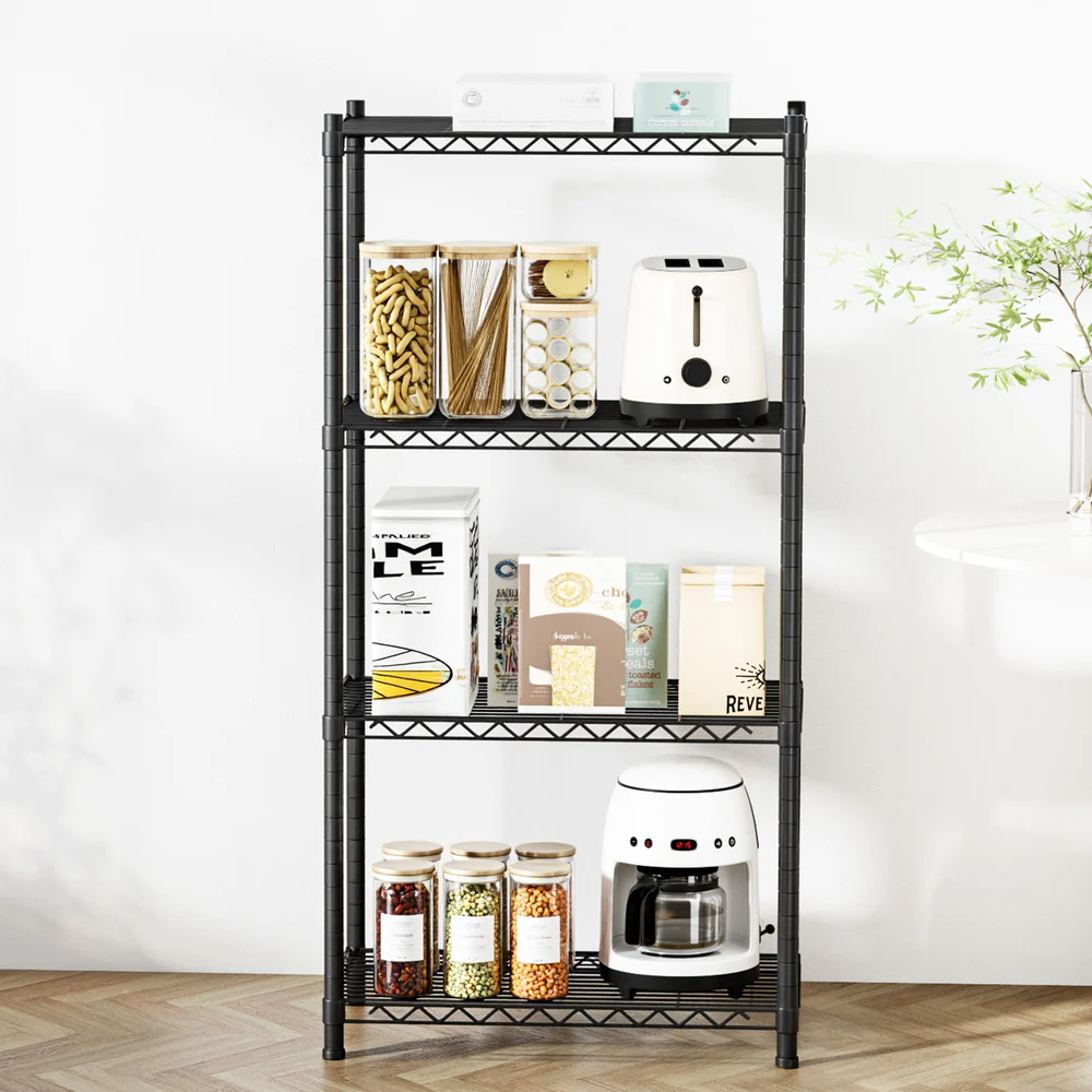 Artiss 4-Tier Shelving Unit Adjustable Garage Storage Shelves Kitchen Rack Steel - Image 7