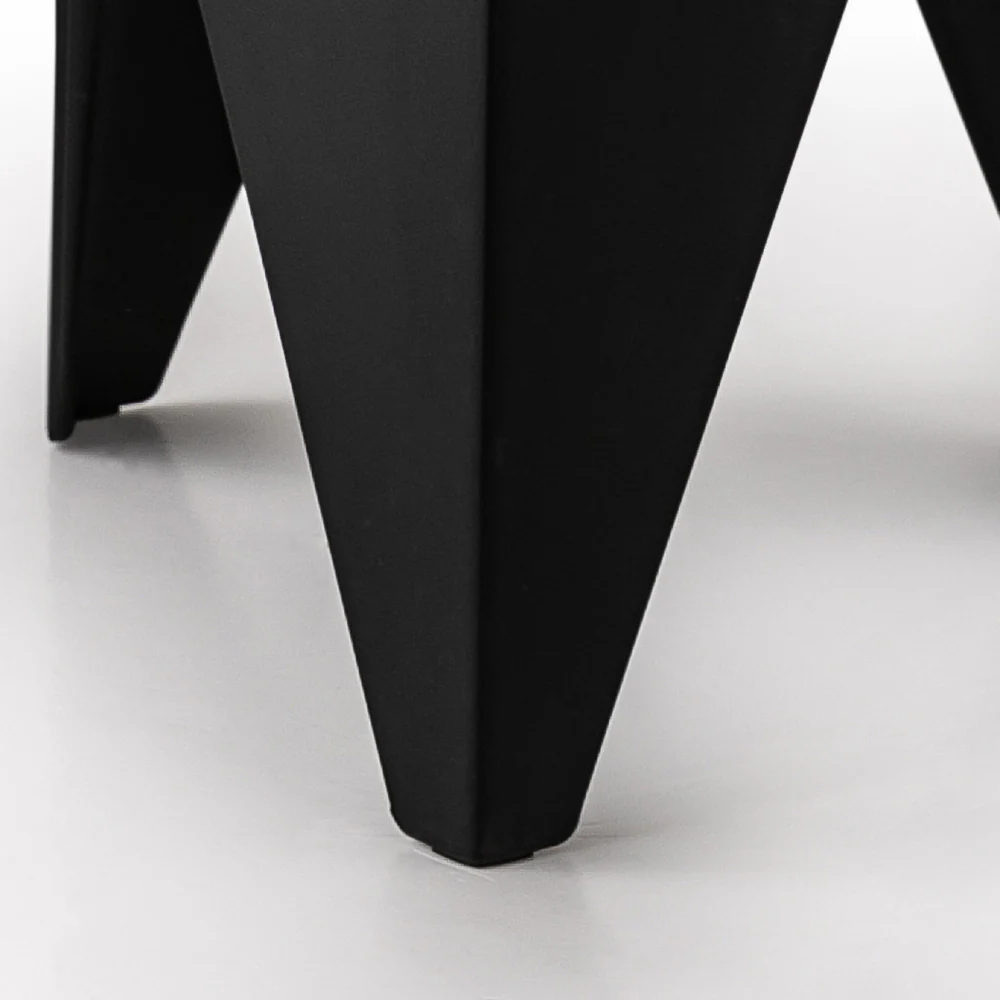 Artiss 4PC Puzzle Stool Plastic Bar Stools Stackable Black - Image 5