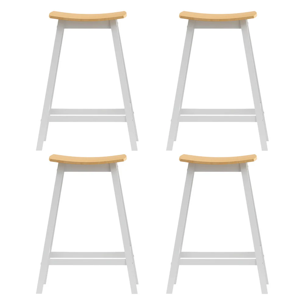 Artiss 4x Bar Stools Wooden Chairs Oak - Image 4
