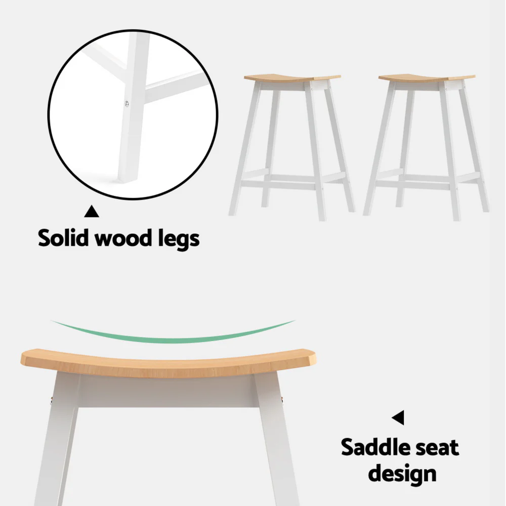 Artiss 4x Bar Stools Wooden Chairs Oak - Image 6