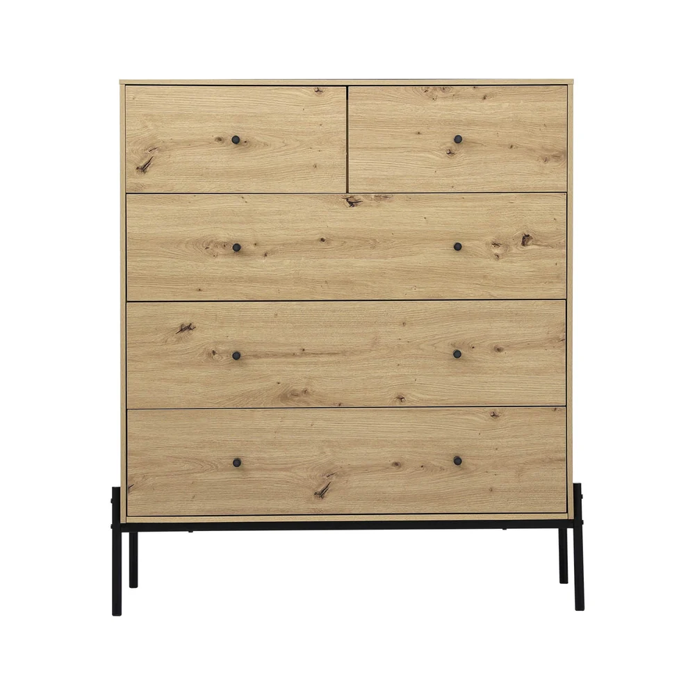 Artiss 5 Chest of Drawers - ARNO Pine - Image 3
