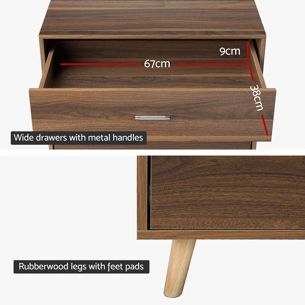 Artiss 5 Chest of Drawers - MIRI Walnut - Image 7