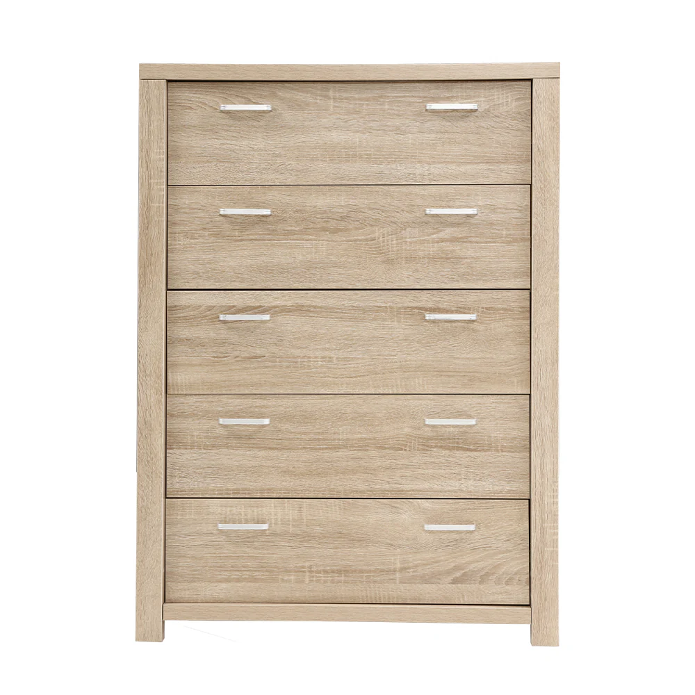 Artiss 5 Chest of Drawers - MAXI Pine - Image 3
