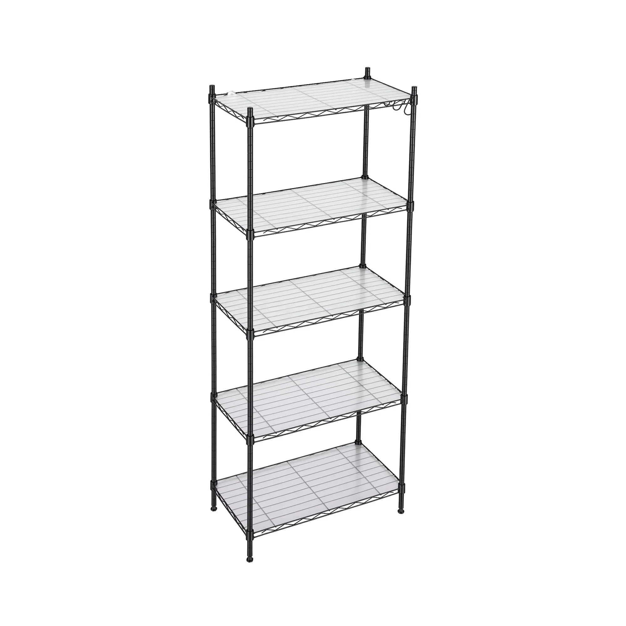 Artiss 5-Tier Kitchen Rack Shelf Shelving Unit 55x30x150CM Adjustable Metal Storage Shelves Black - Image 4