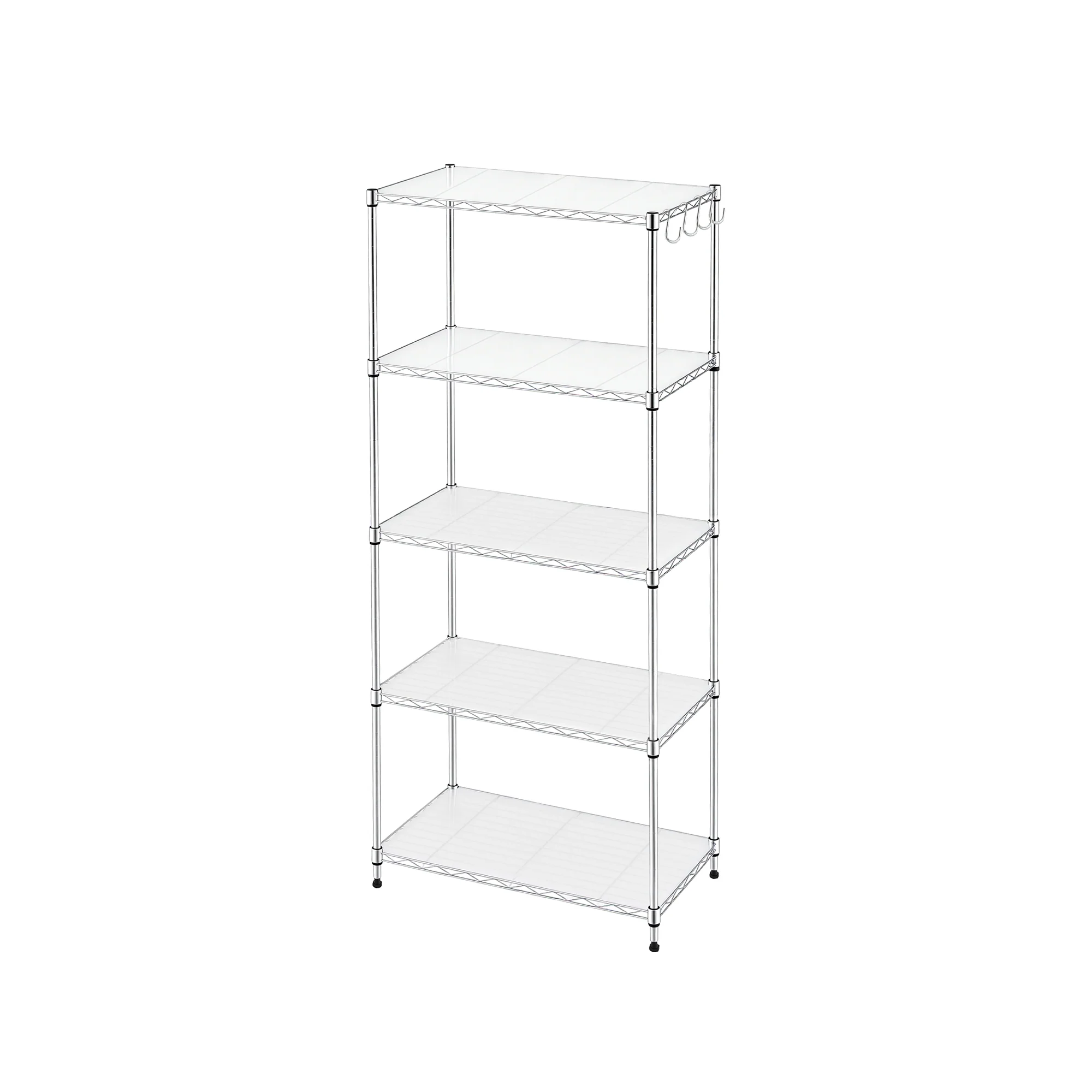 Artiss 5-Tier Kitchen Rack Shelf Shelving Unit 60x35x150CM Adjustable Metal Storage Shelves Silver - Image 4
