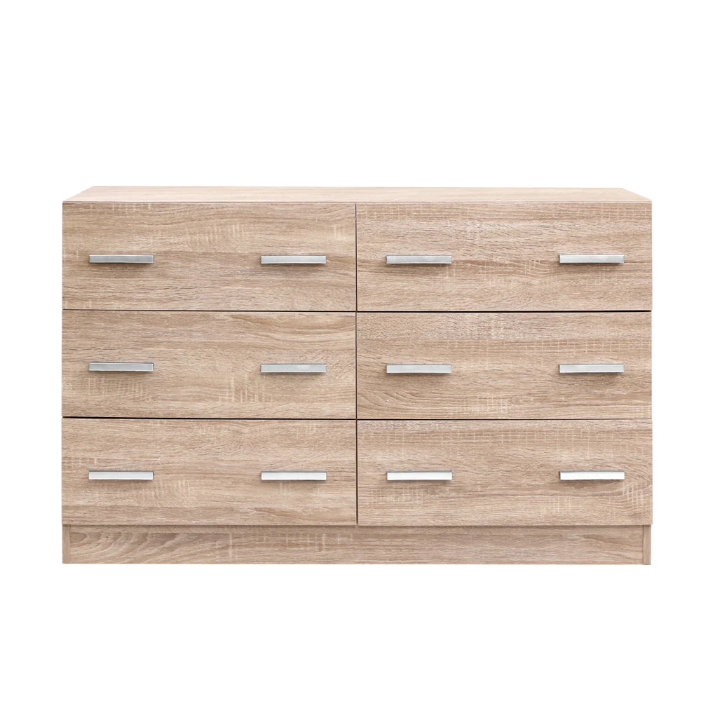 Artiss 6 Chest of Drawers - VEDA Pine - Image 4