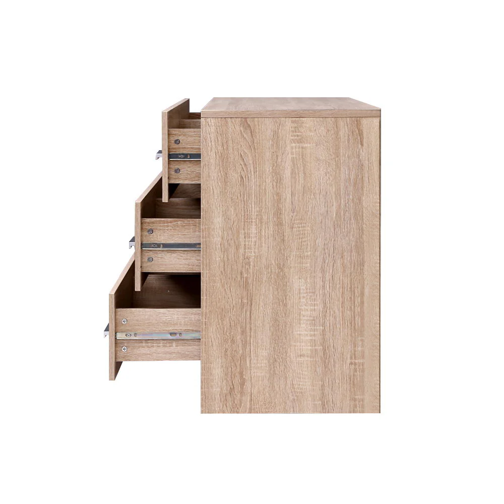 Artiss 6 Chest of Drawers - VEDA Pine - Image 5