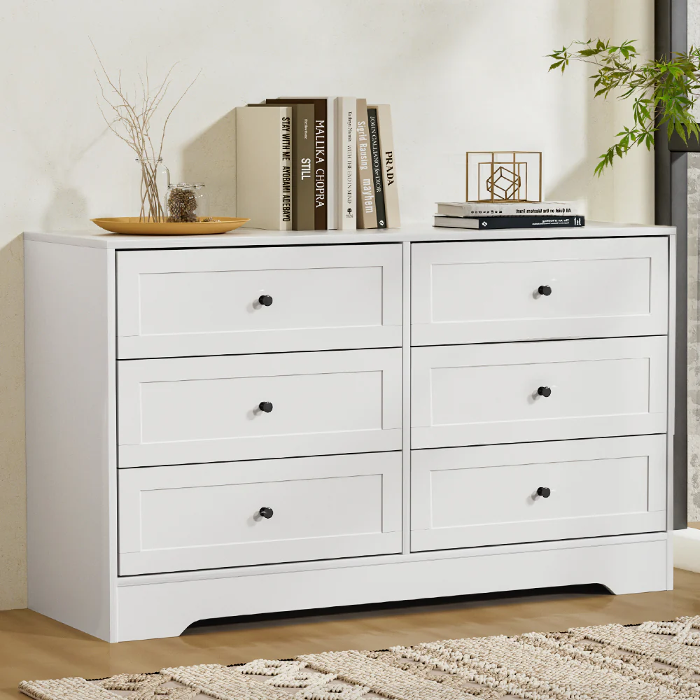Artiss 6 Chest of Drawers - LEIF White - Image 8