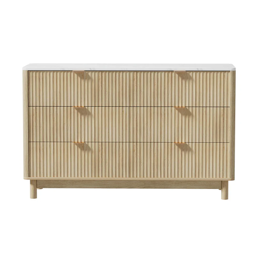 Artiss 6 Chest of Drawers Dresser Table Pine - Image 3