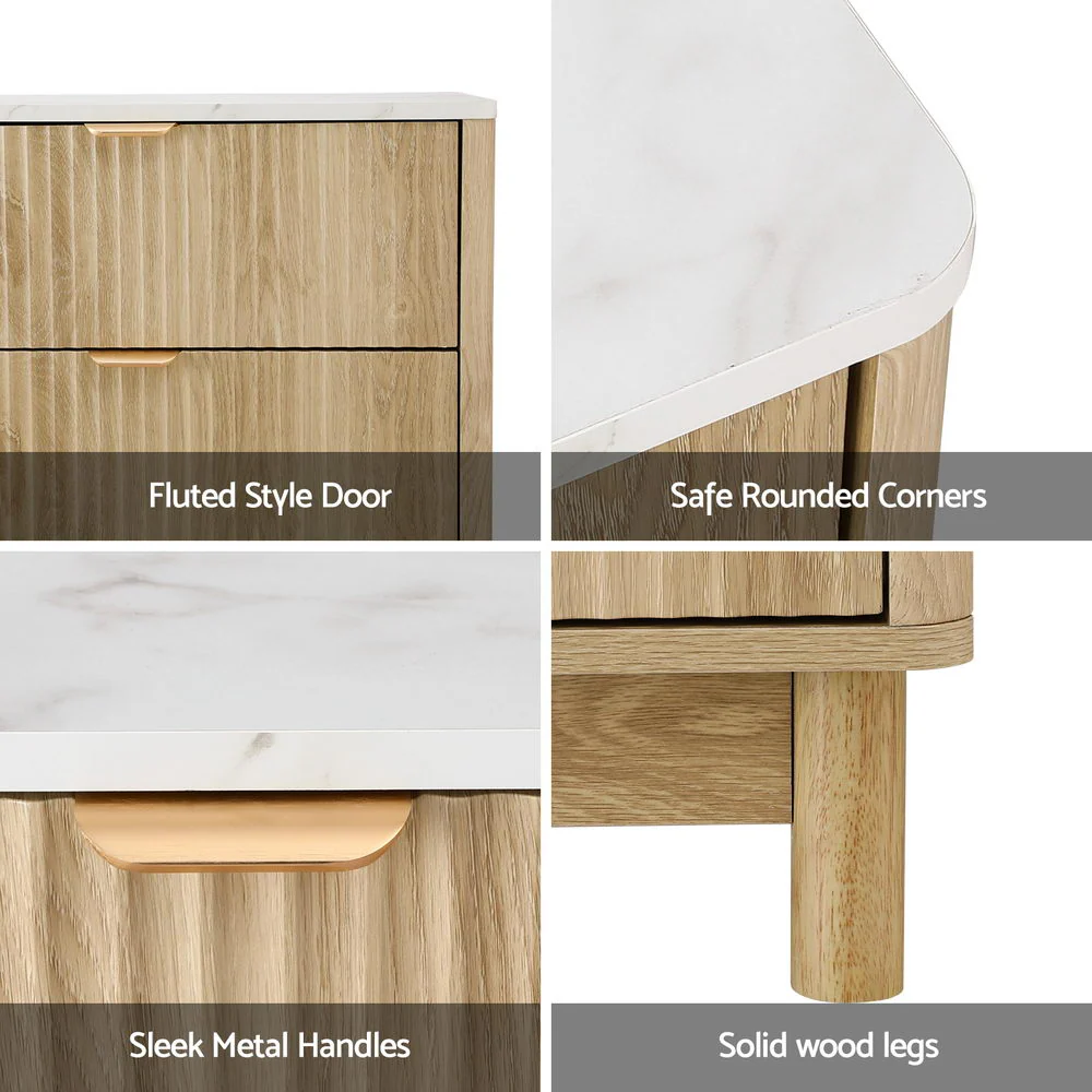 Artiss 6 Chest of Drawers Dresser Table Pine - Image 6