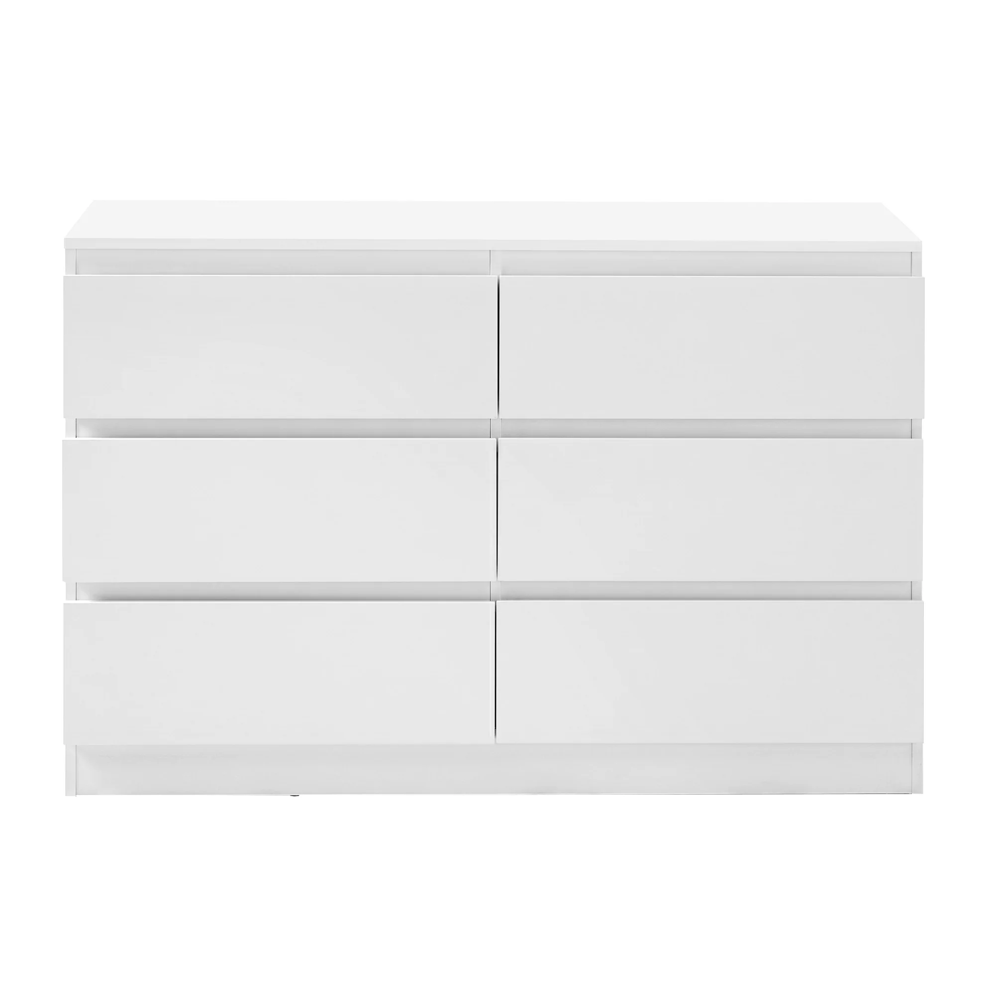 Artiss 6 Chest of Drawers Lowboy White - Image 4