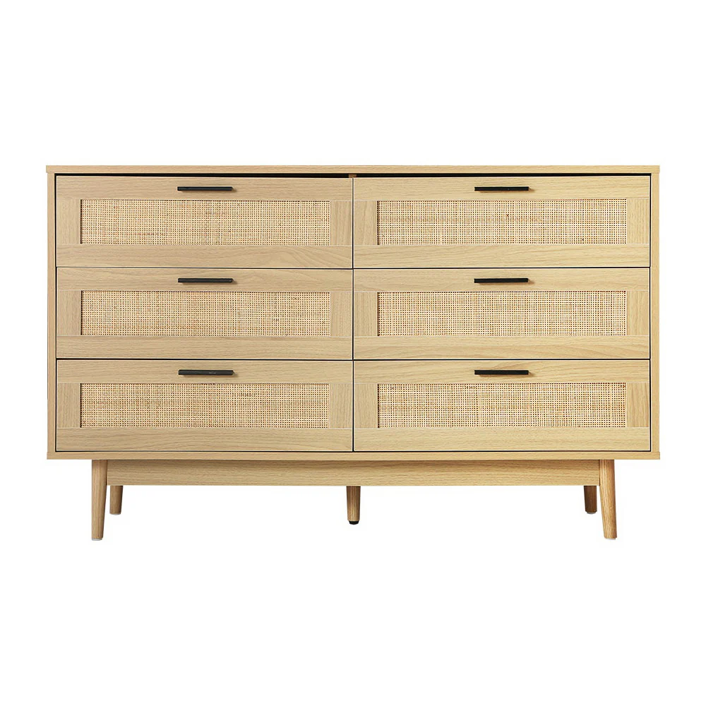 Artiss 6 Chest of Drawers - BRIONY Oak - Image 4