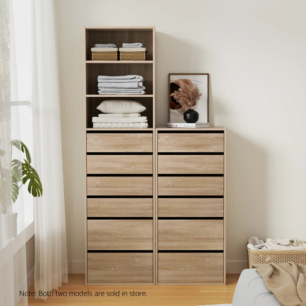 Artiss 6 Chest of Drawers Tallboy Cabinet Pine - Image 6